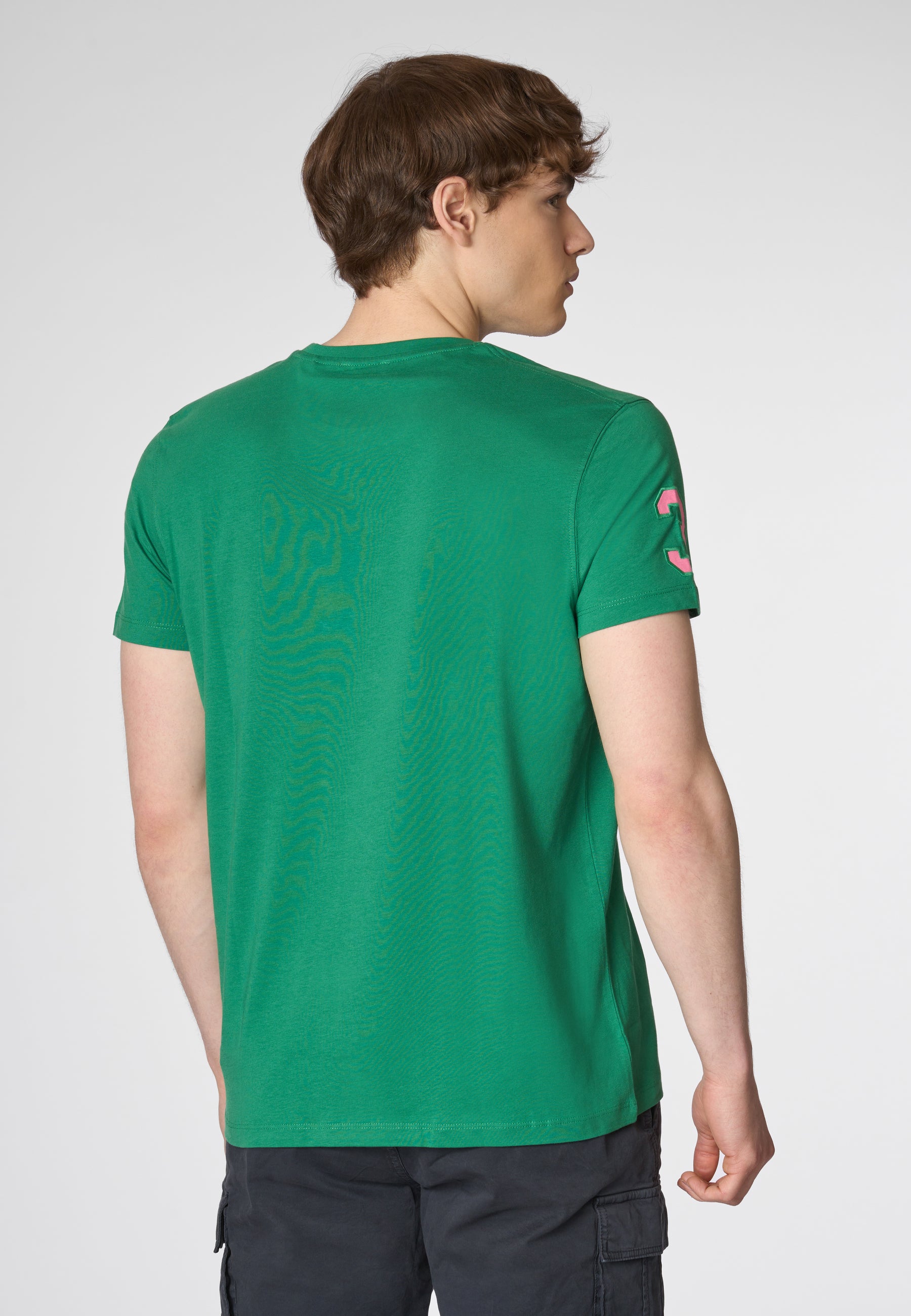 T-shirt a maniche corte in cotone con logo e numero