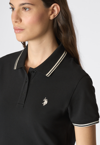 Polo shirt a maniche corte vestibilità regular in cotone micropiquet stretch