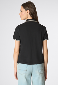 Polo shirt a maniche corte vestibilità regular in cotone micropiquet stretch