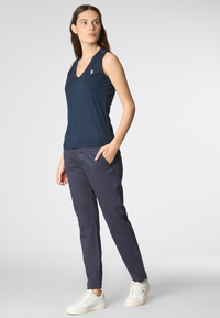 Pantalone in cotone stretch satin