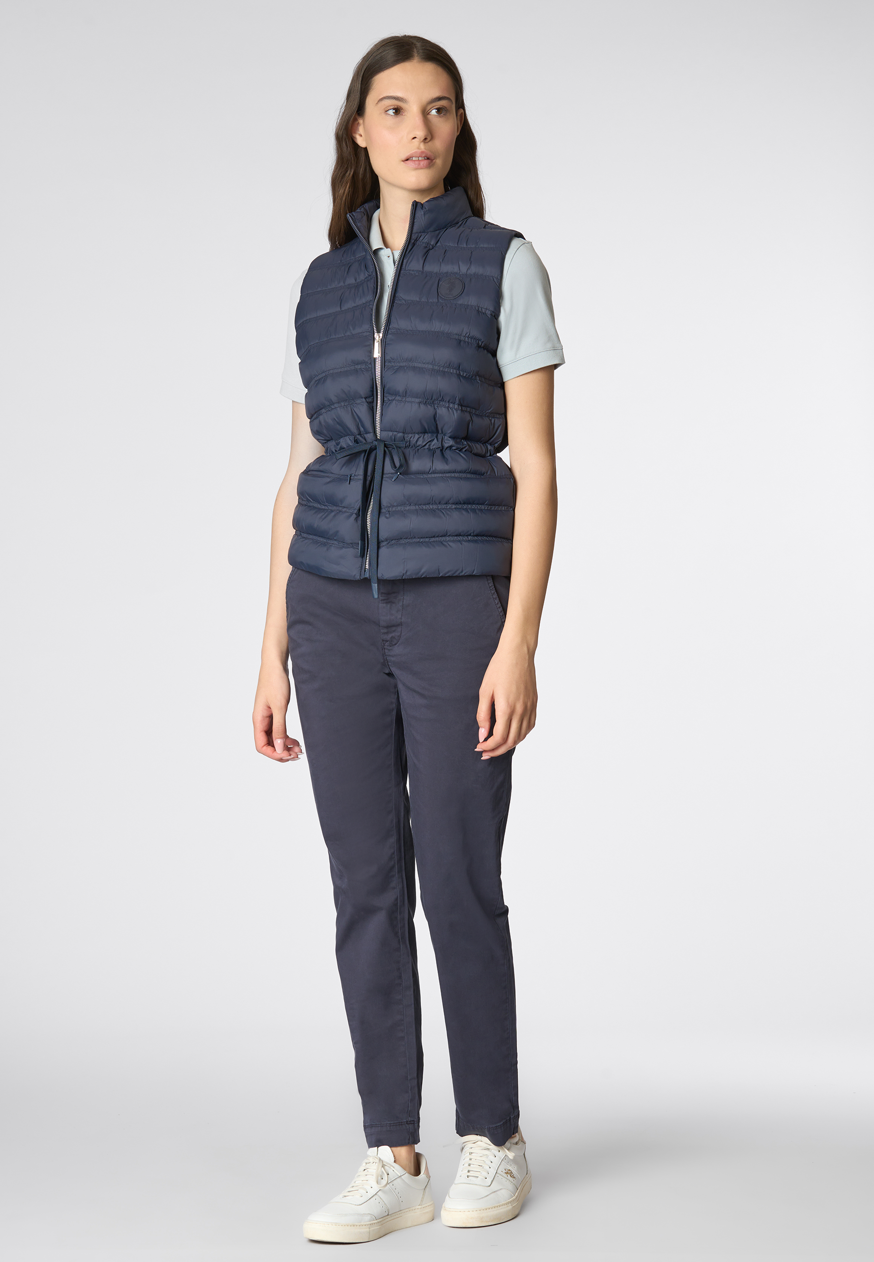 Gilet ultra light in nylon con coulisse regolabile