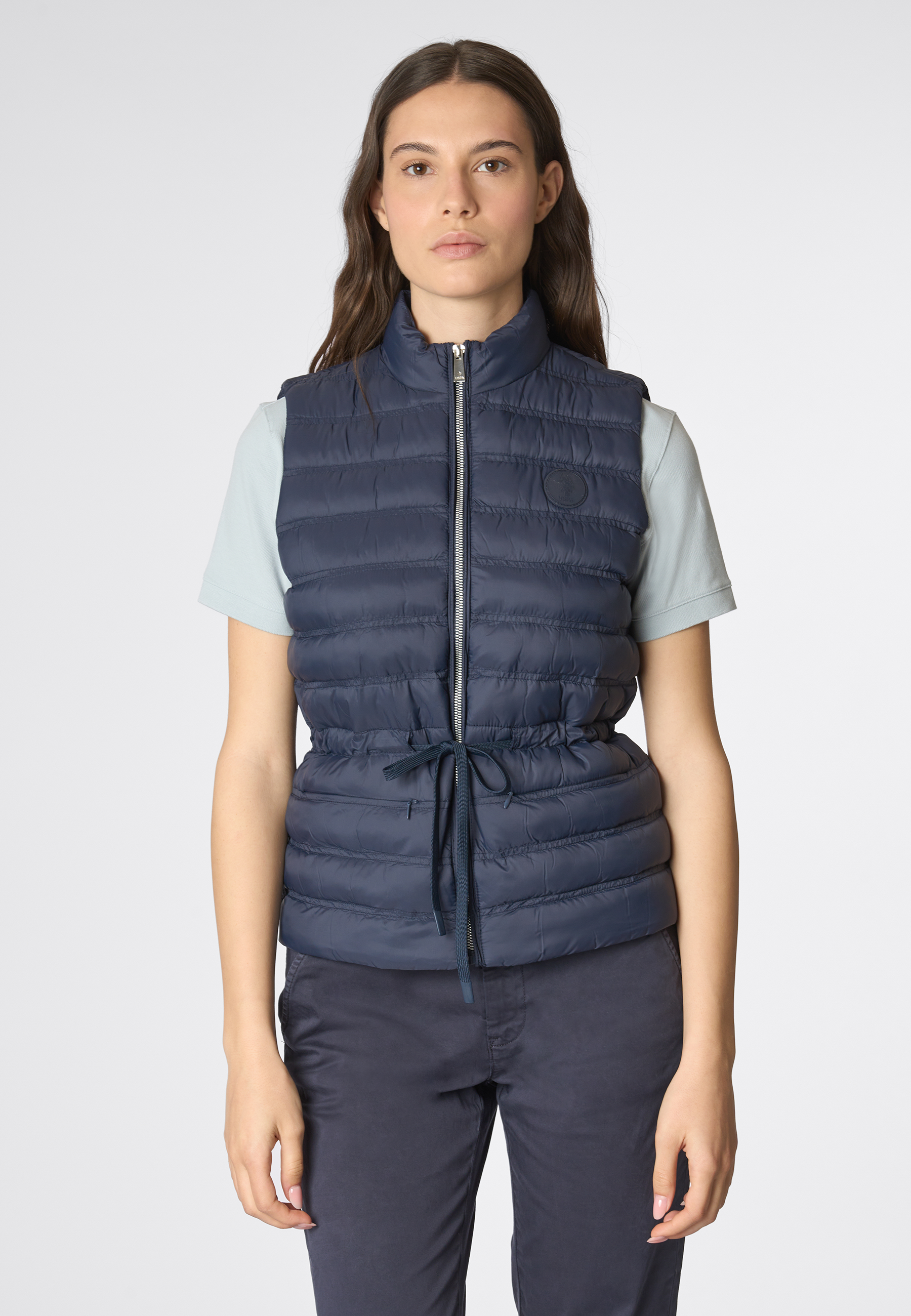 Gilet ultra light in nylon con coulisse regolabile
