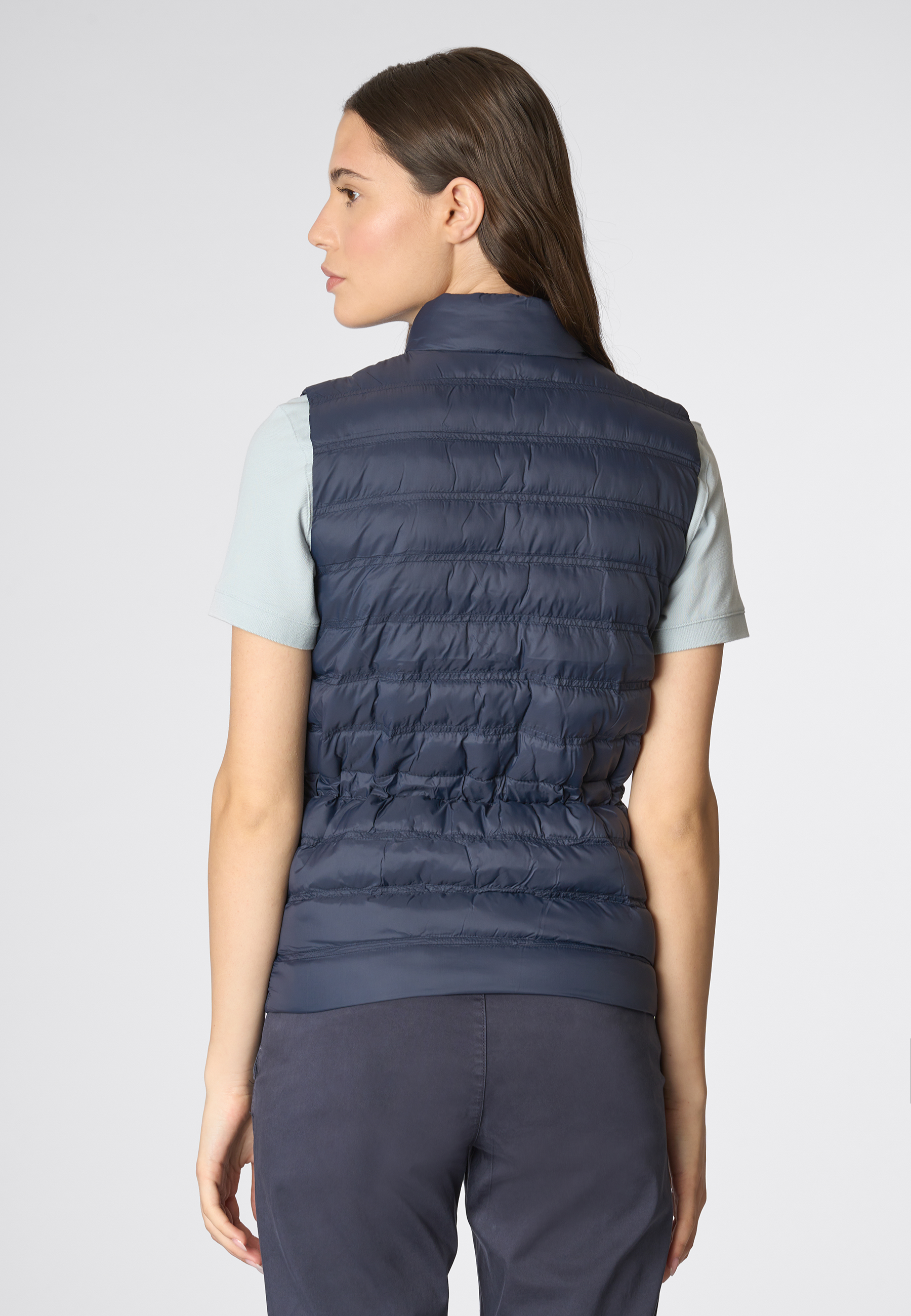 Gilet ultra light in nylon con coulisse regolabile