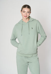 Felpa con cappuccio in cotone stretch