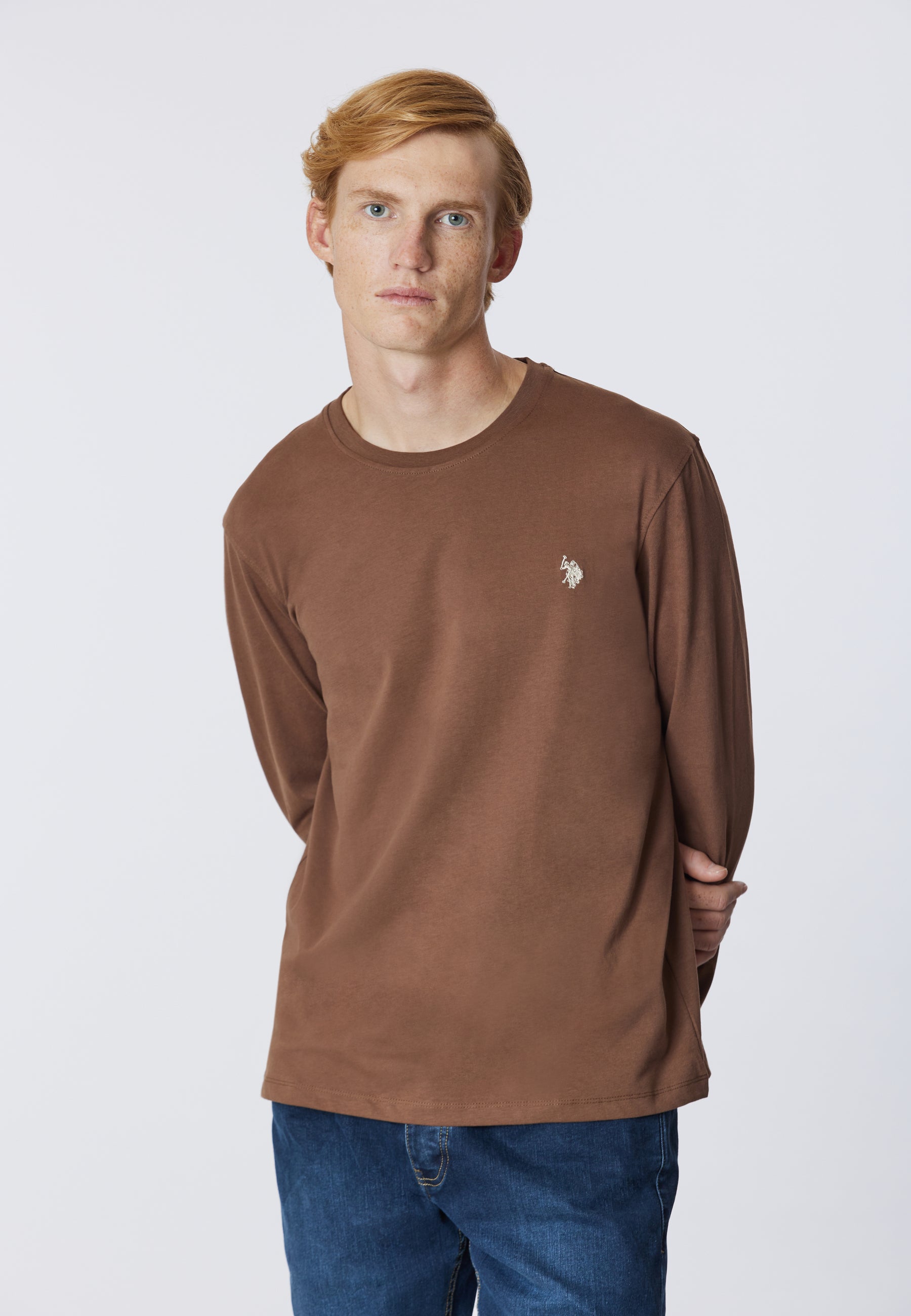 T-shirt a maniche lunghe in heavy jersey