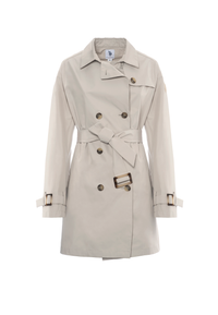 Trench doppiopetto con cintura in tessuto membrana poly premium quality