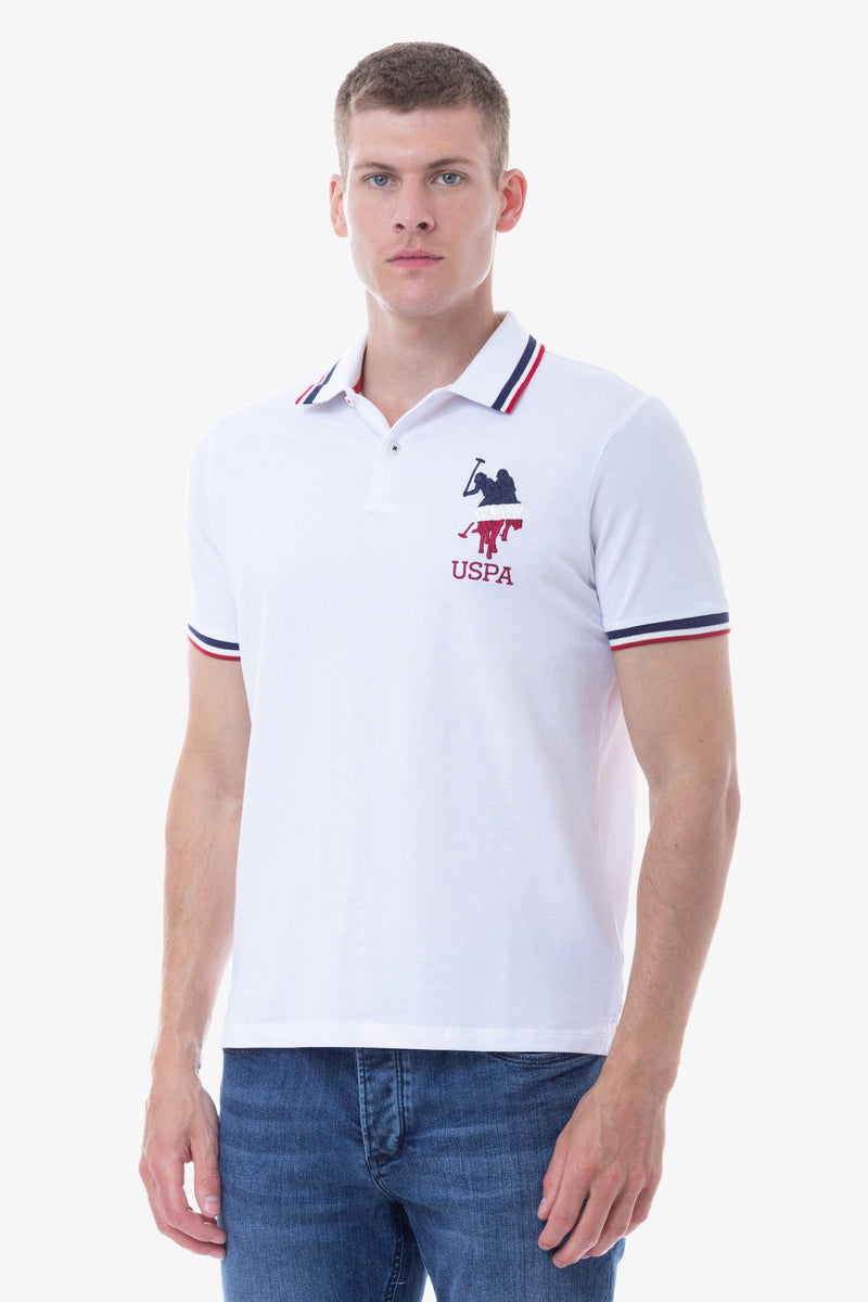 Polo a maniche corte con logo flag U.S. Polo Assn.