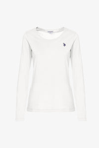 T-shirt girocollo in light jersey con logo U.S. Polo Assn.