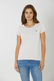 T-shirt donna in cotone light jersey con logo