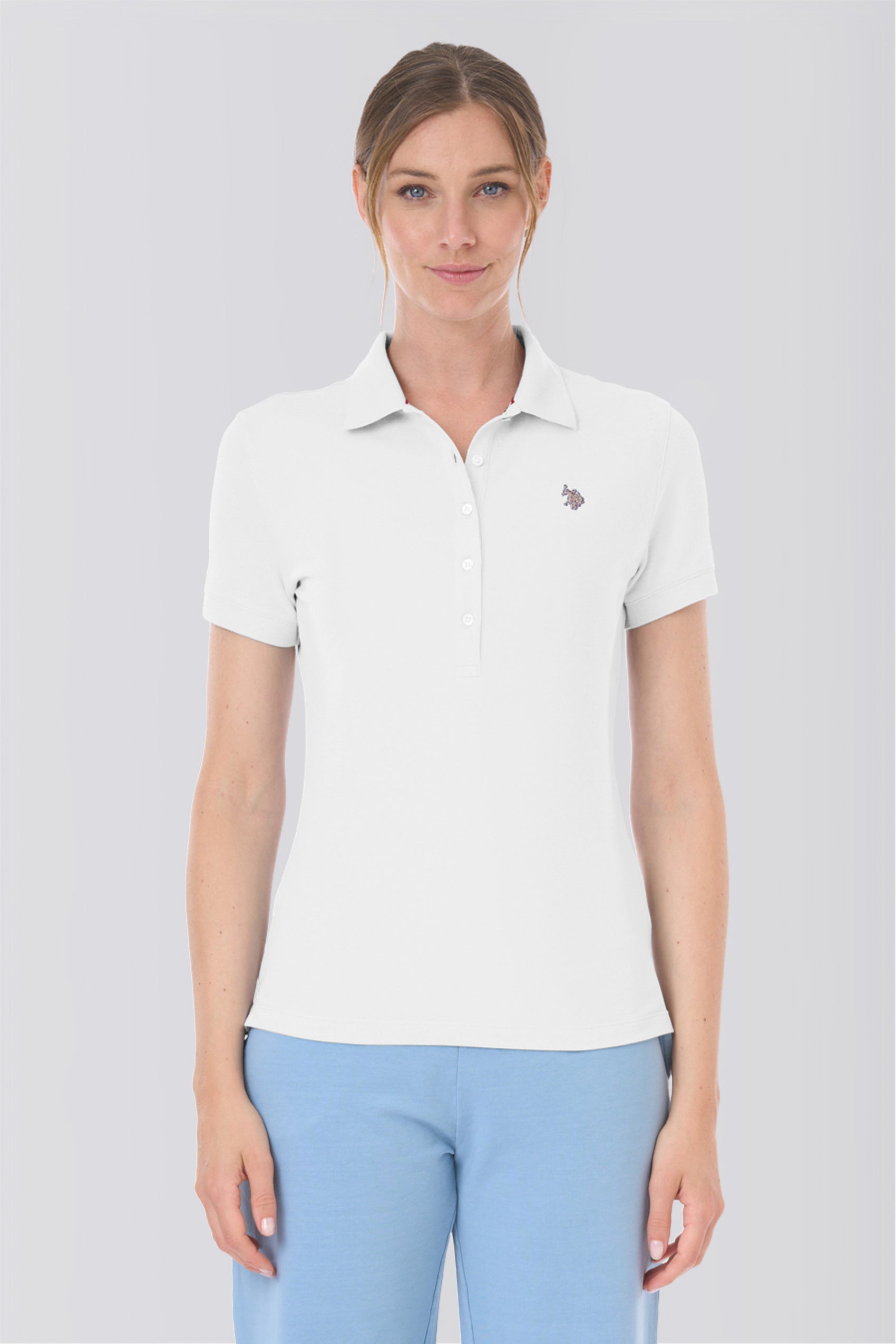 Polo a maniche corte in cotone micropiquet stretch