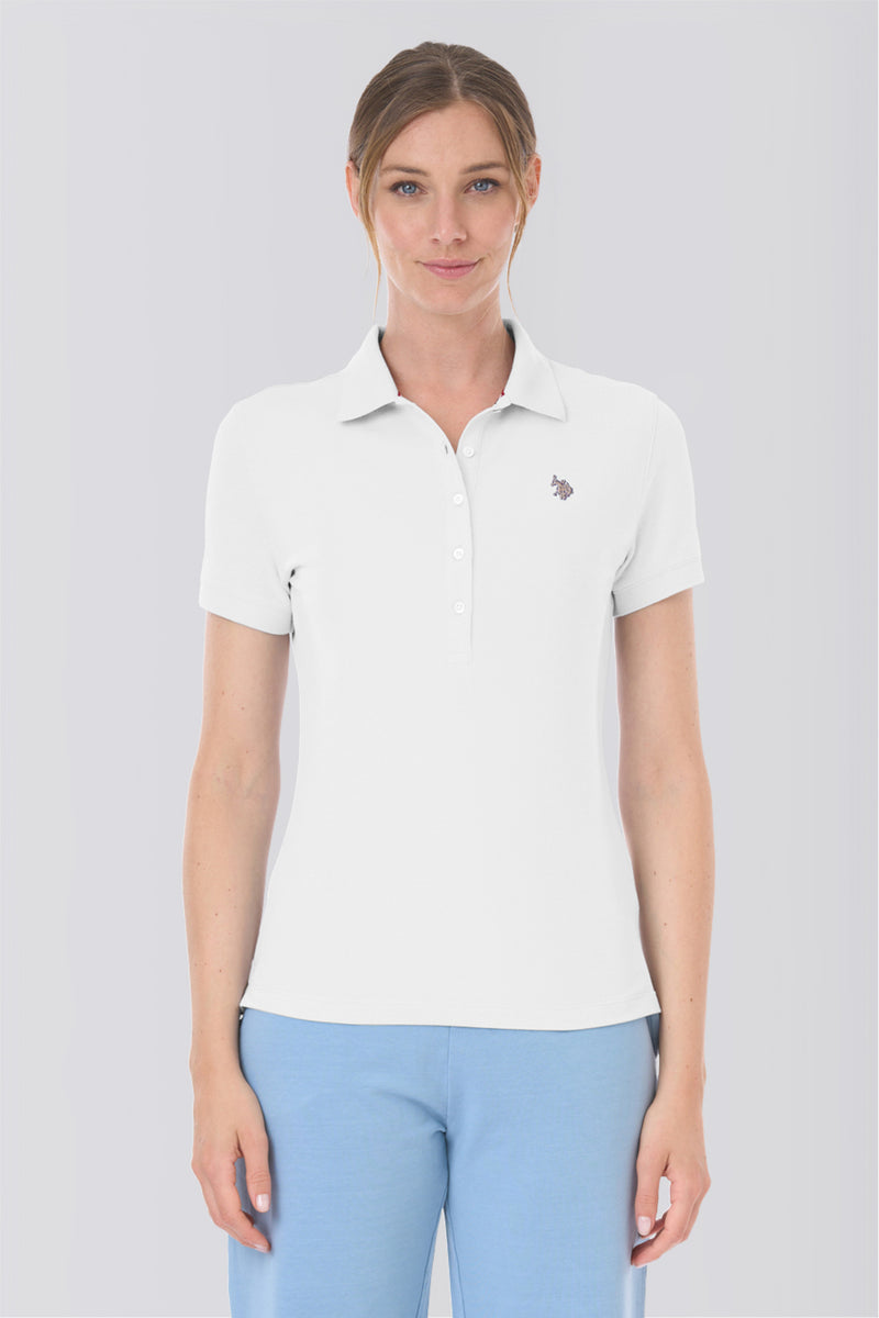 Polo a maniche corte in cotone micropiquet stretch