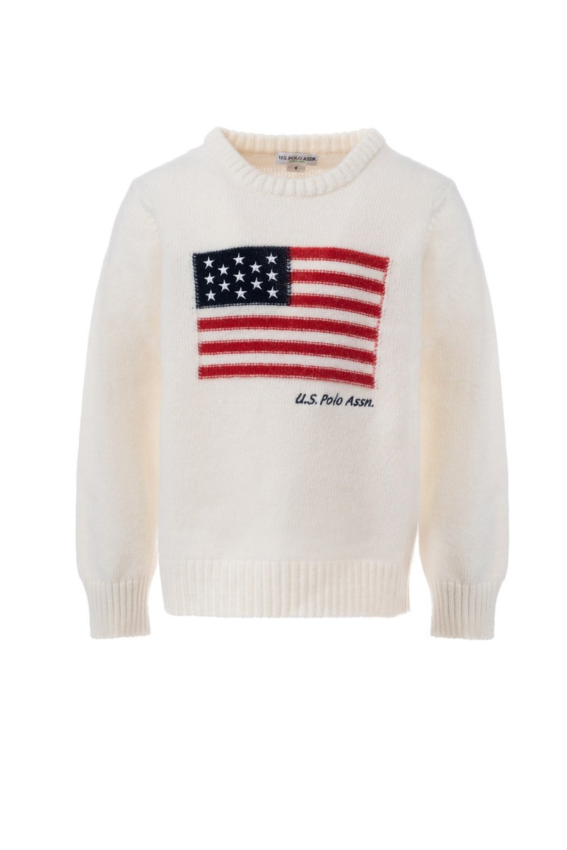 Maglia da bambina bandiera americana U.S. Polo Assn.