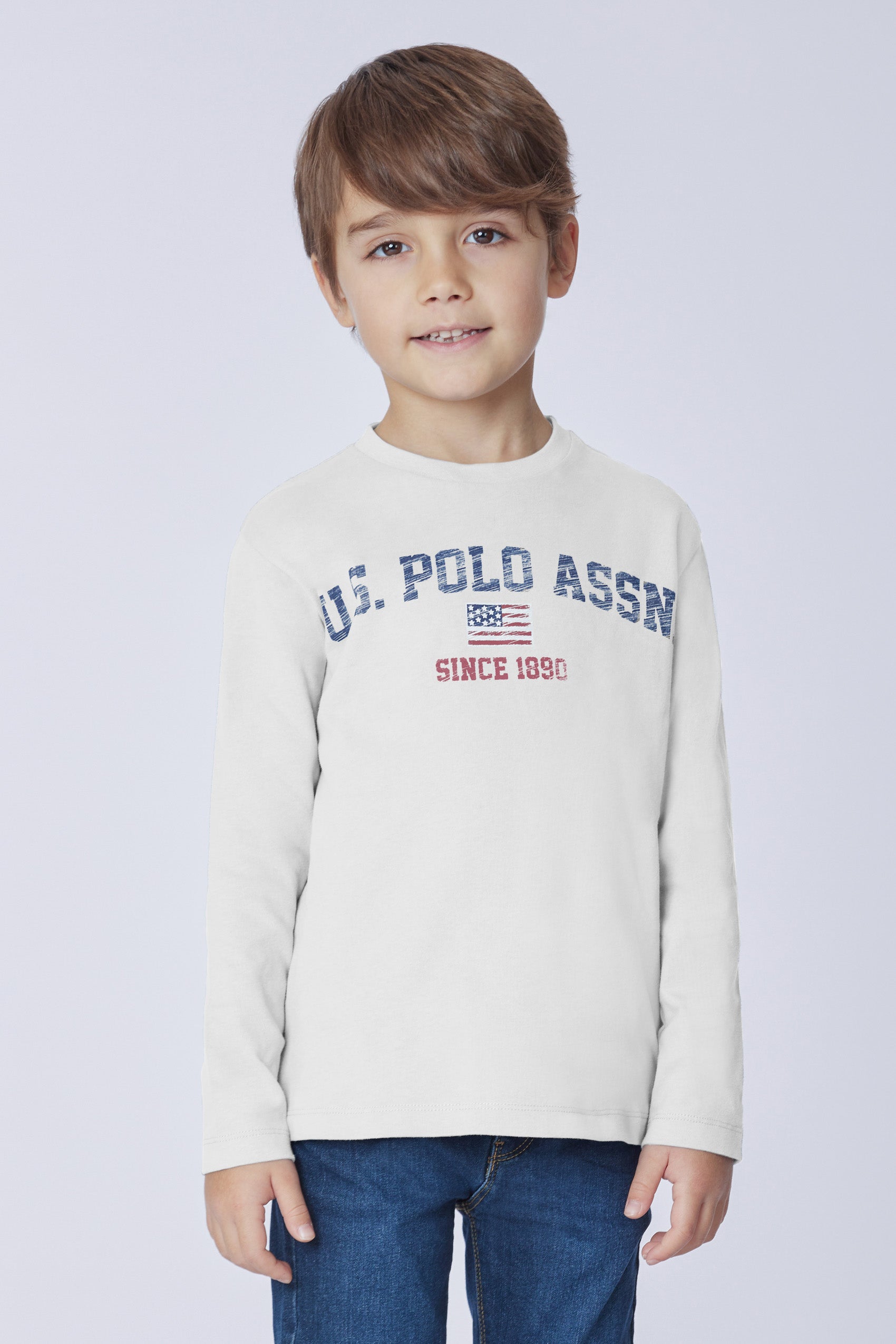 T-shirt a maniche lunghe in cotone heavy jersey con stampa
