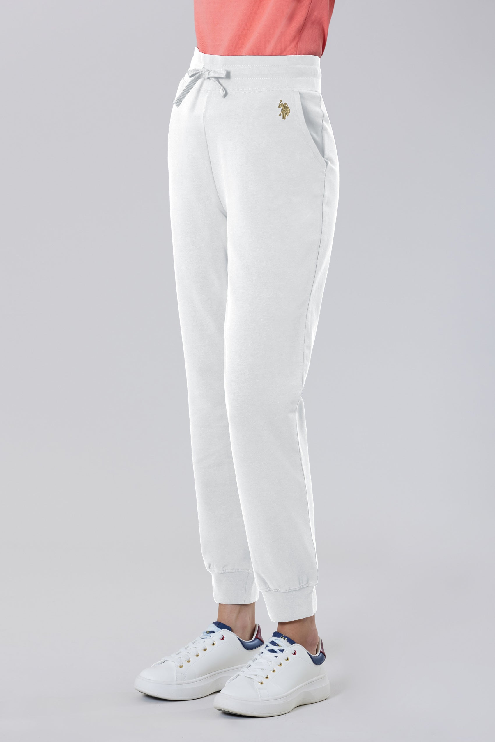 Pantalone sportivo da donna con coulisse regolabile e polsino sul fondo