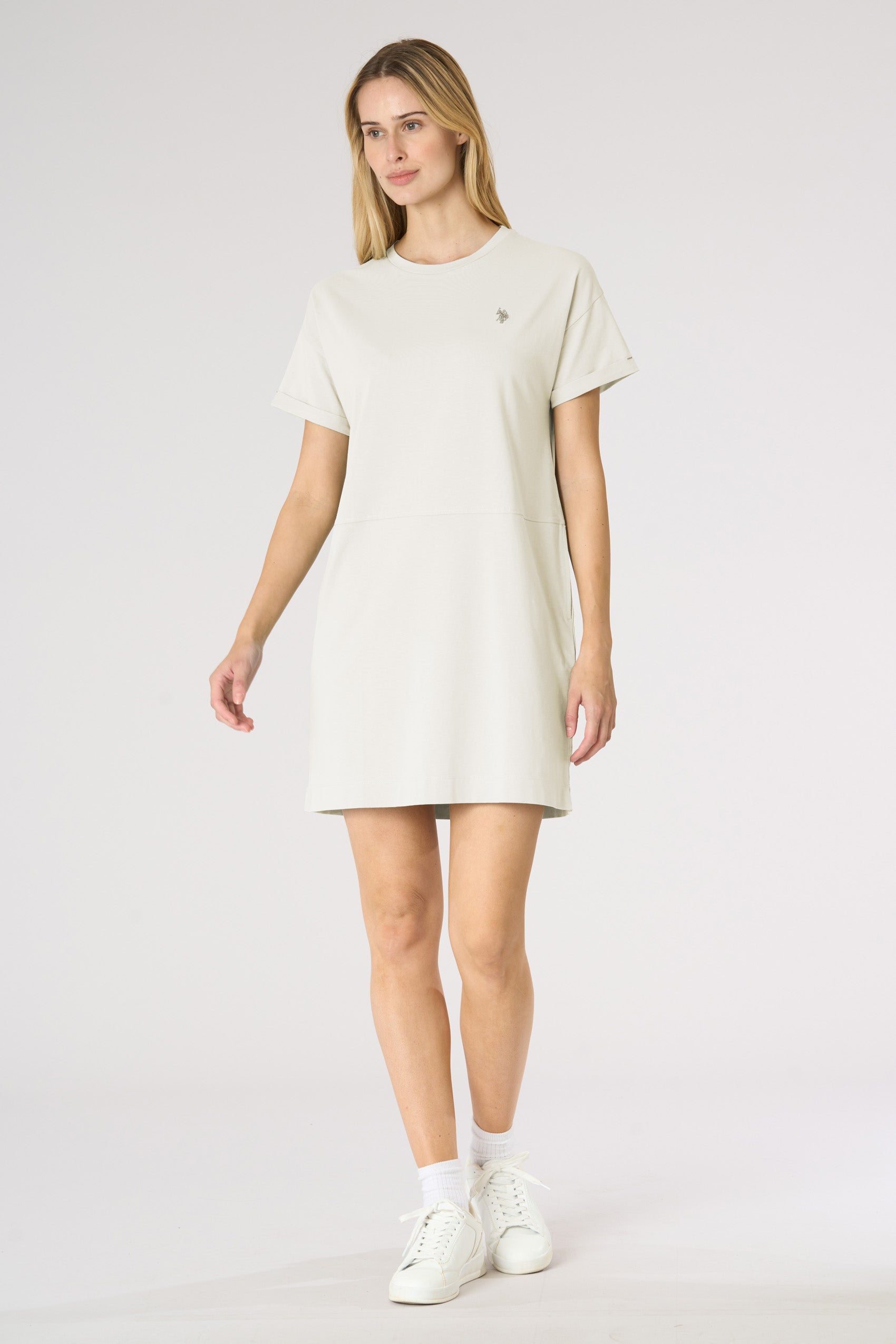 Abito da donna a maniche corte in cotone stretch