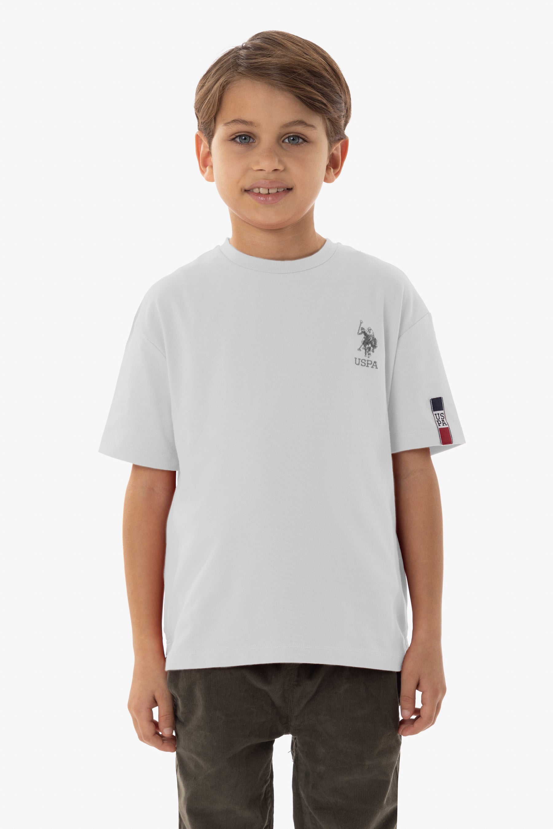 T-shirt a maniche corte con logo e scritta USPA