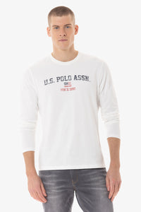 T-shirt a maniche lunghe con stampa U.S. Polo Assn.