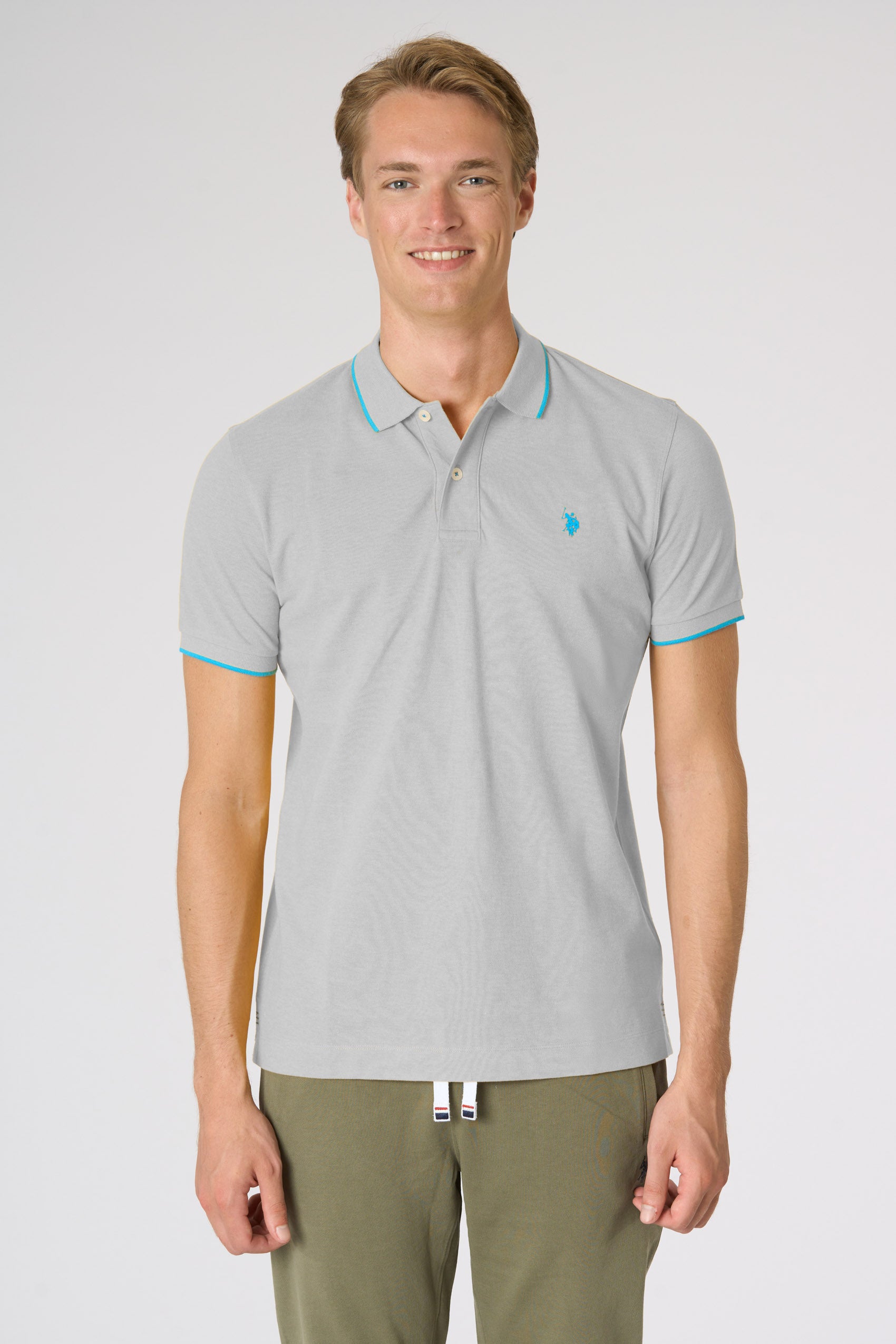 Polo shirt a maniche corte con dettagli a contrasto