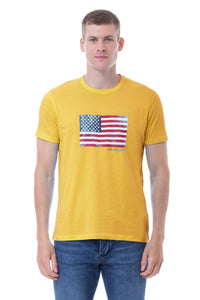T-shirt in cotone con bandiera americana U.S. Polo Assn.