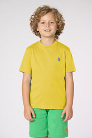 T-shirt in cotone da bambino con logo ricamato