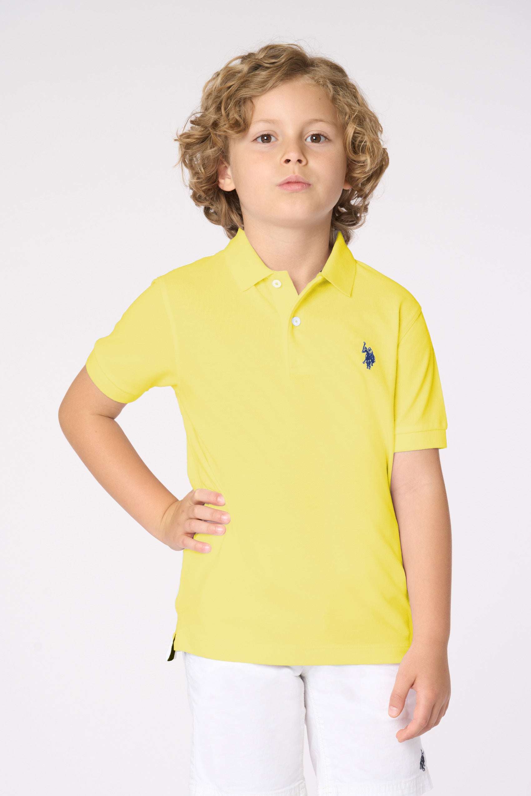 Polo shirt da bambino con logo in cotone piquet