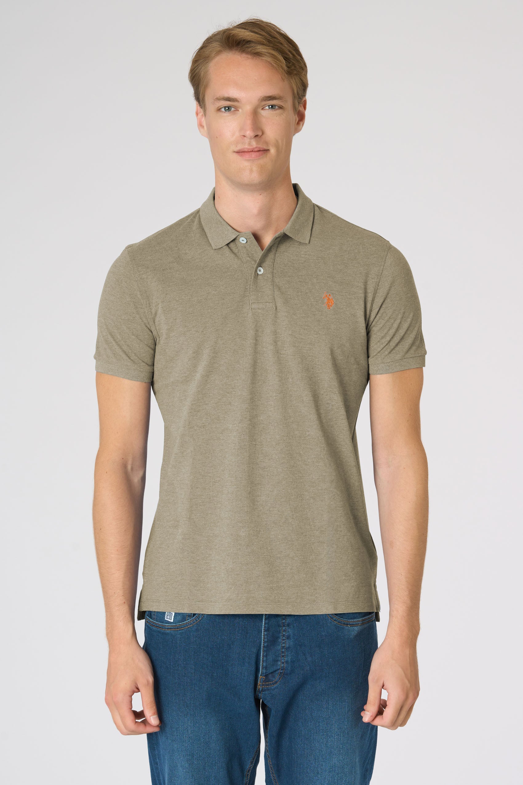 Polo shirt a maniche corte in cotone mélange