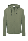 Giacca misto cotone stretch full zip con cappuccio