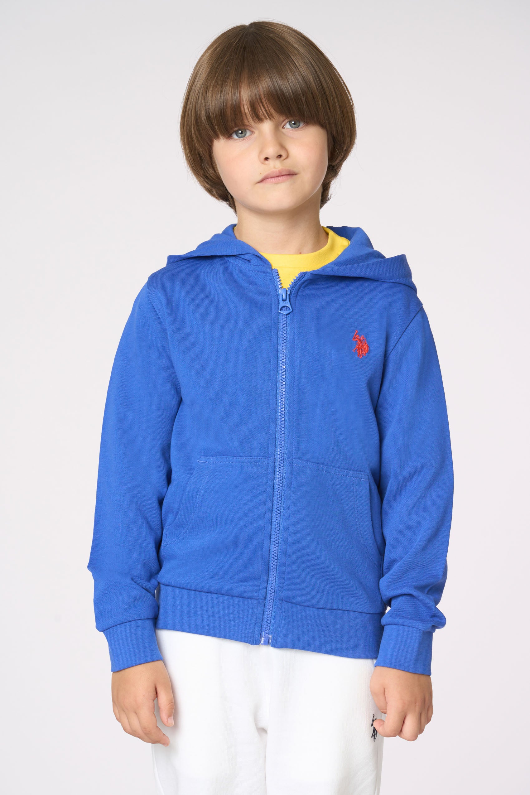 Felpa da bambino con chiusura full zip e cappuccio