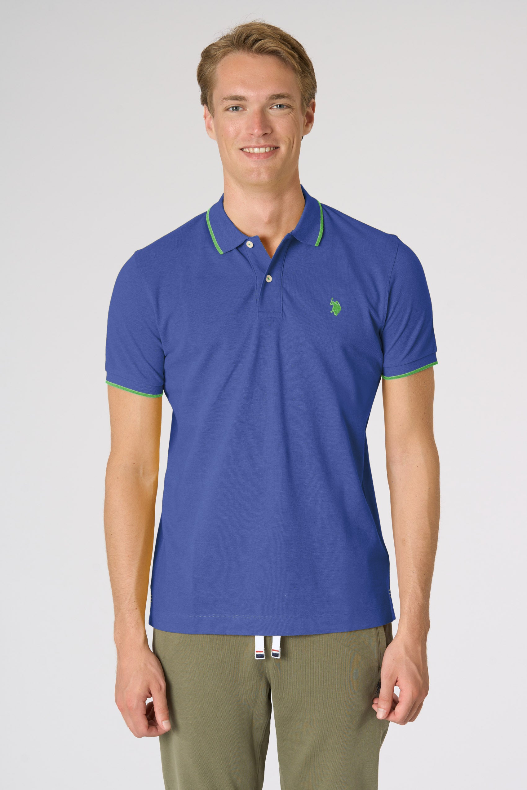 Polo shirt a maniche corte con dettagli a contrasto