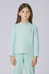 T-shirt a maniche lunghe in cotone stretch jersey