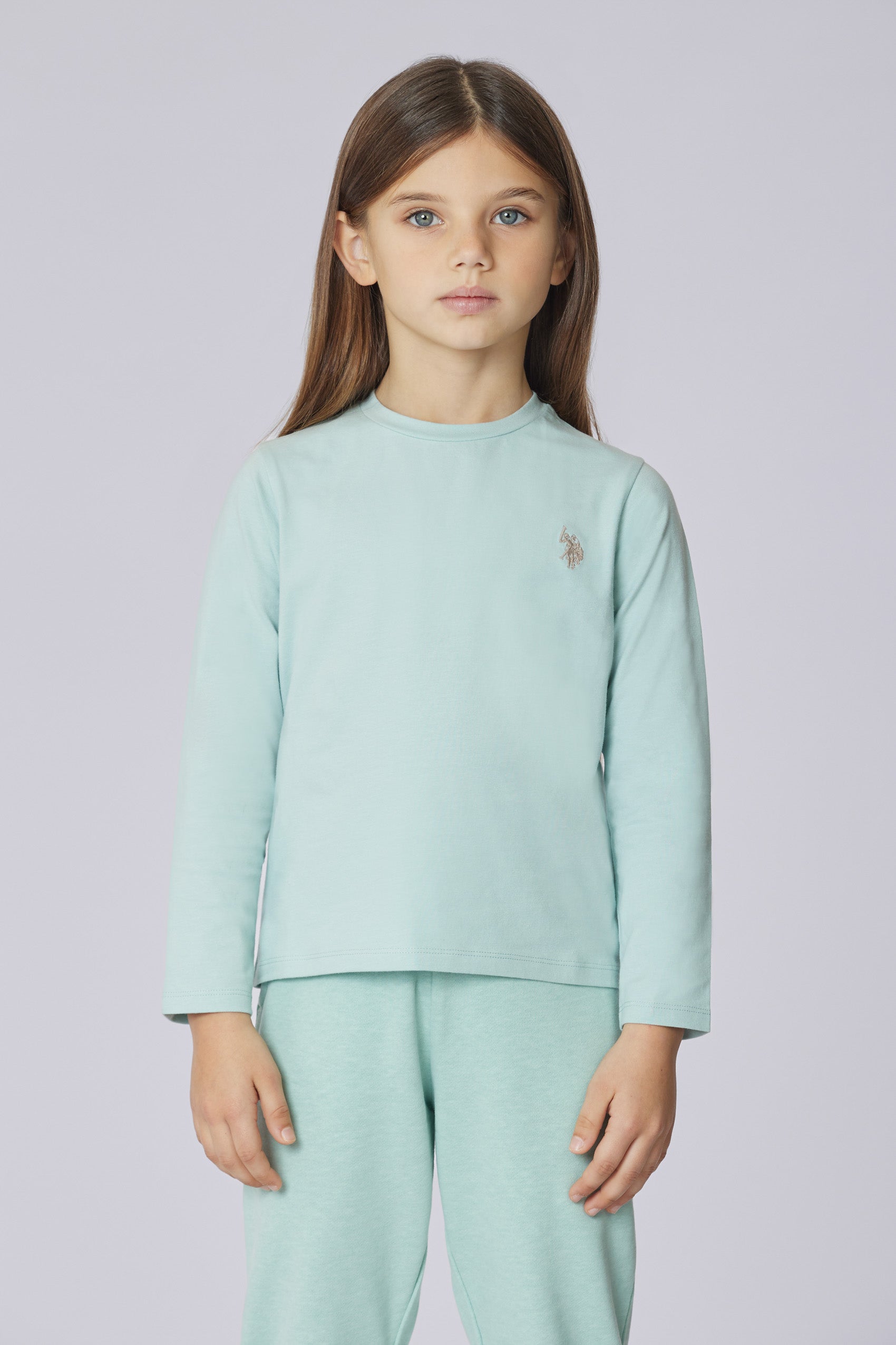 T-shirt a maniche lunghe in cotone stretch jersey