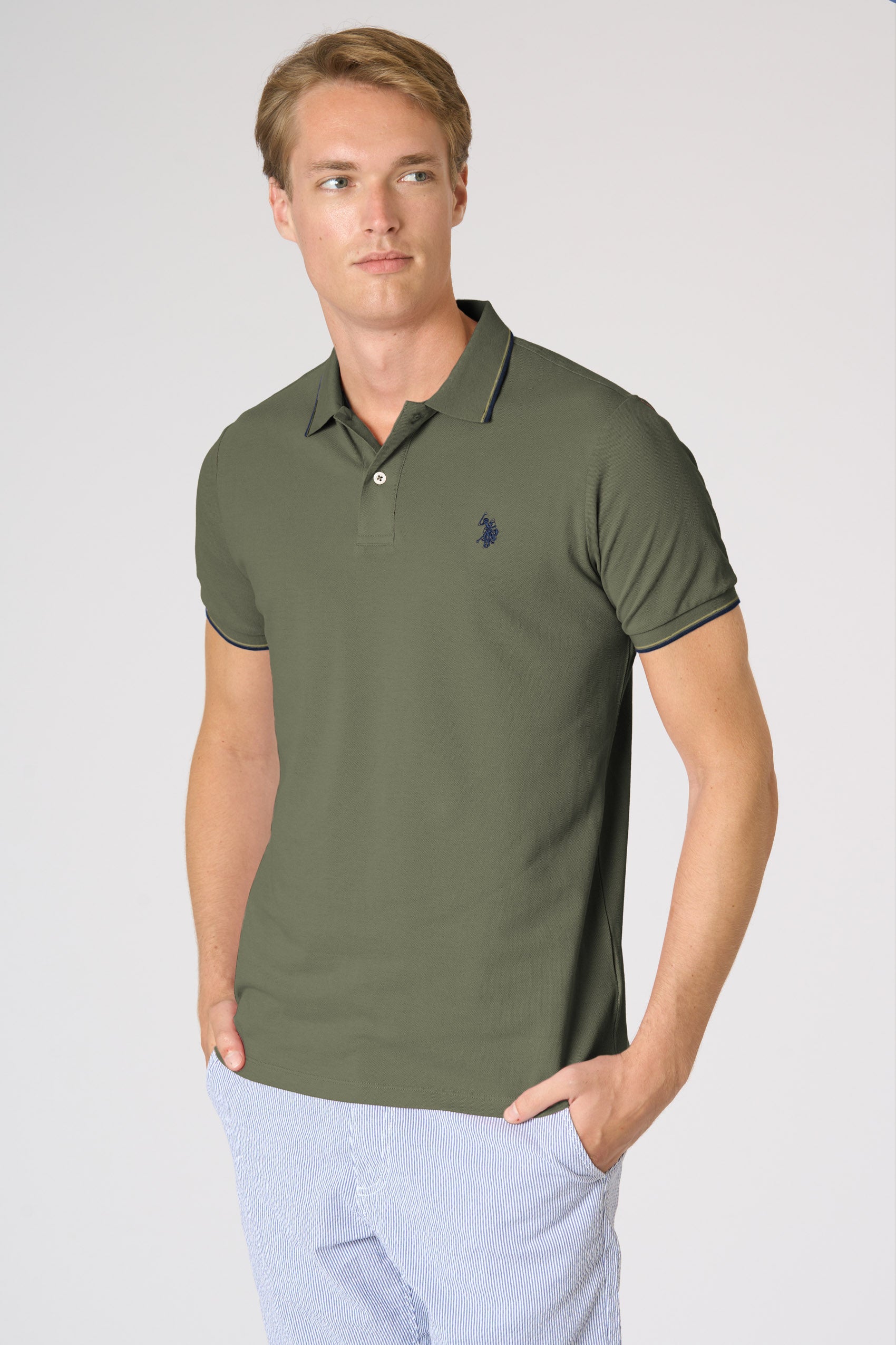 Polo shirt a maniche corte in cotone light piquet
