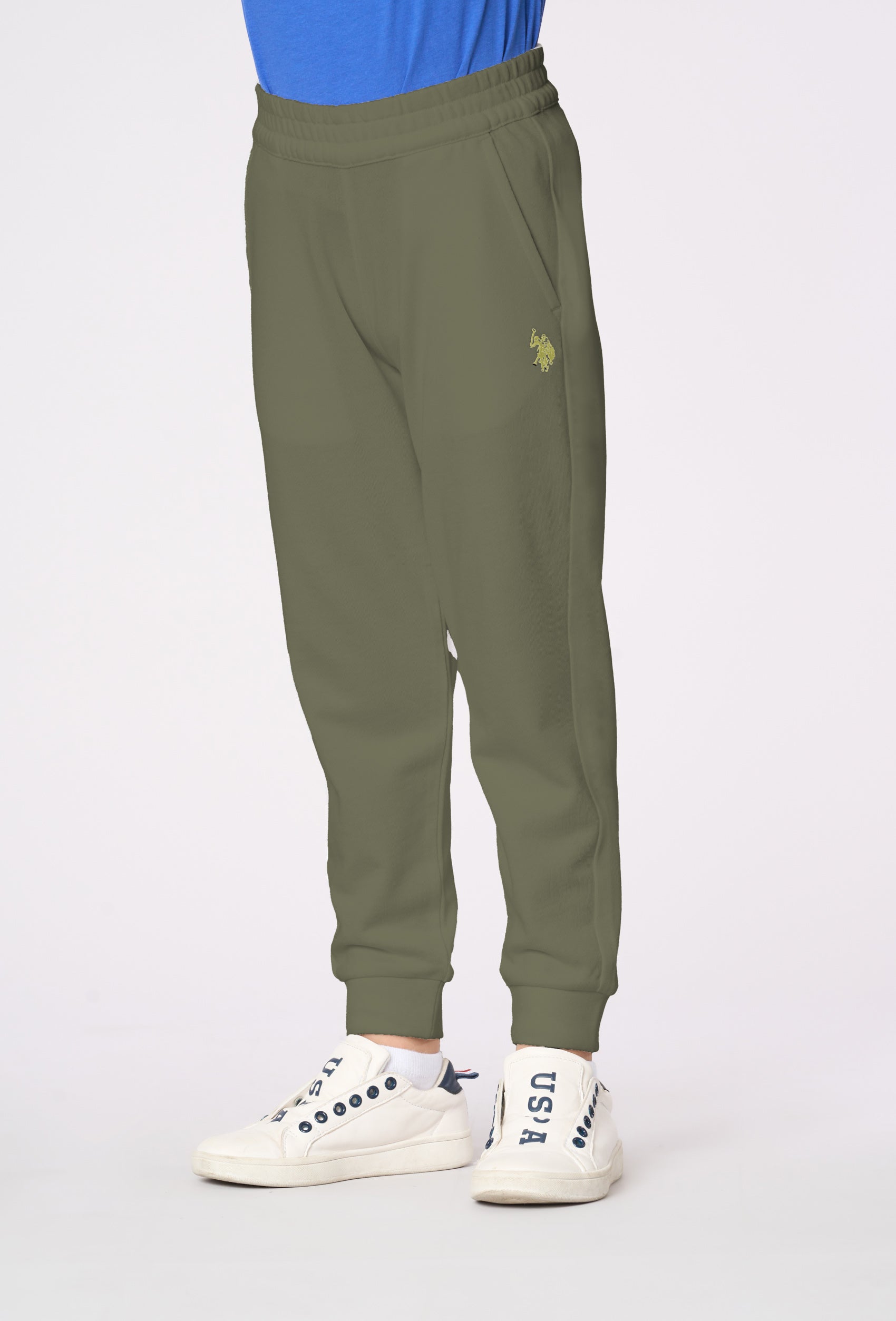 Pantalone lungo di felpa da bambino con fondo a polsino