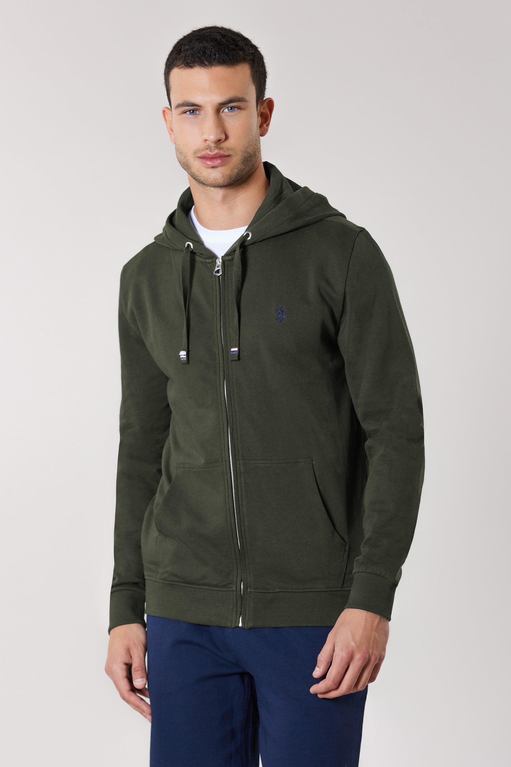 Felpa full zip da uomo con cappuccio