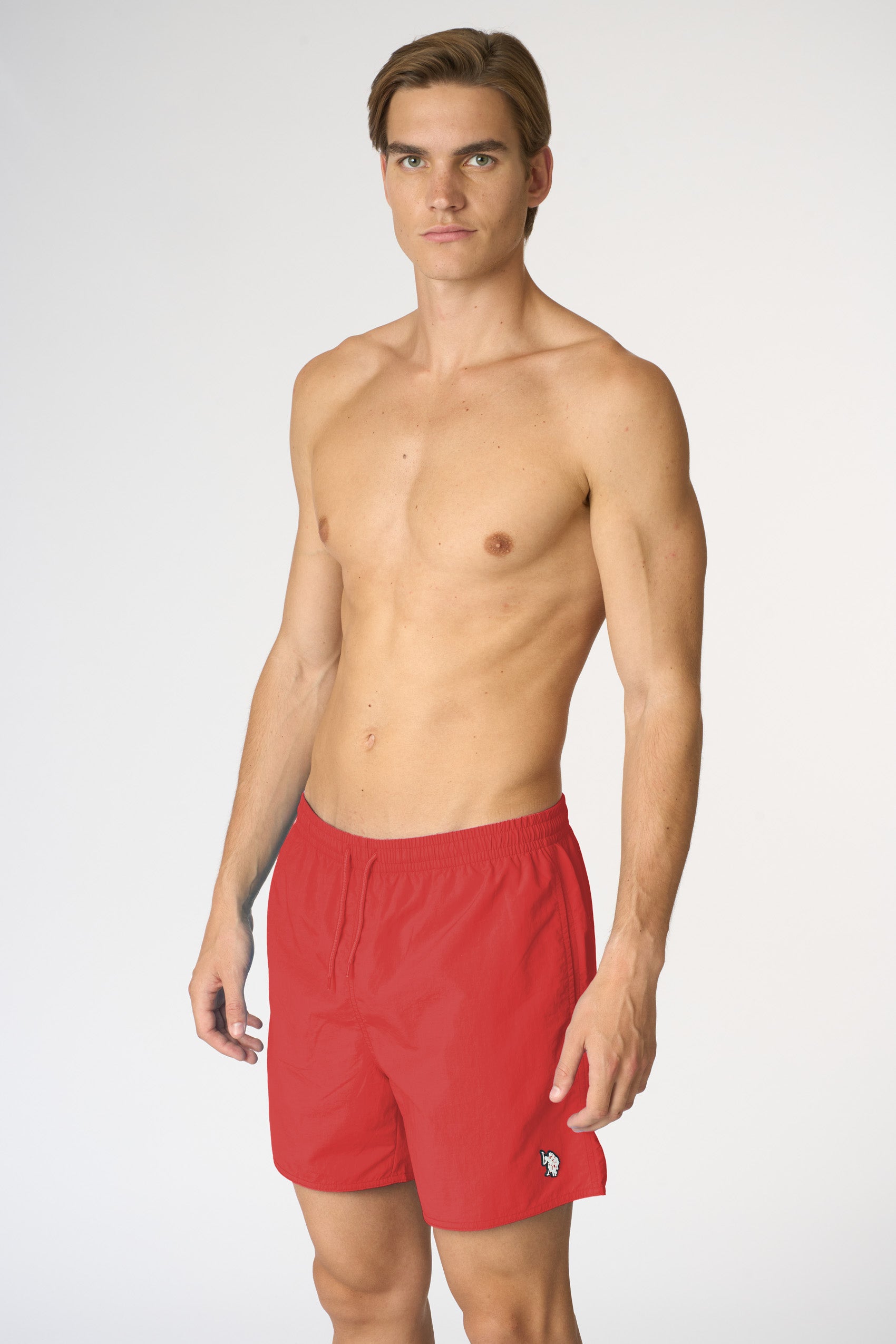 Costume uomo in nylon con coulisse e logo Double Horsemen