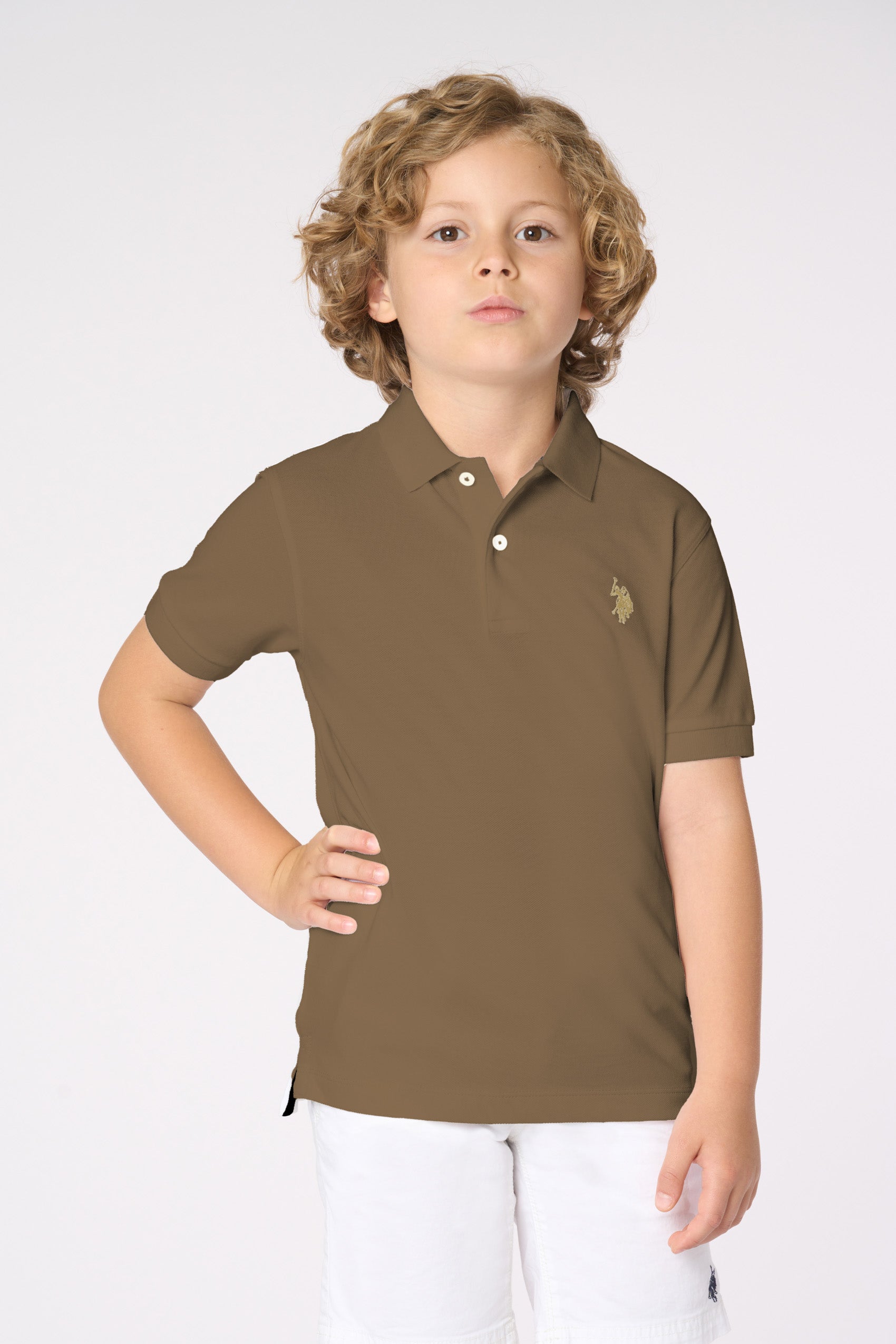 Polo shirt da bambino con logo in cotone piquet