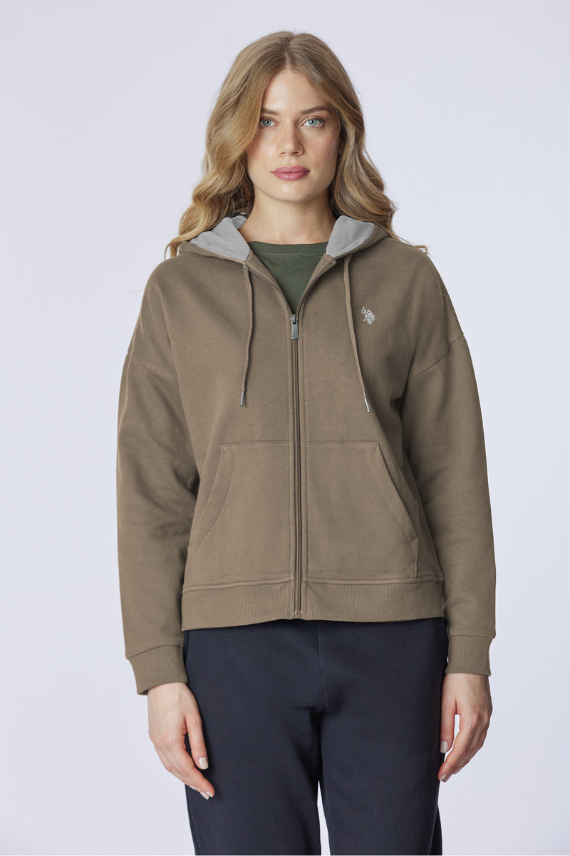 Felpa con cappuccio e zip