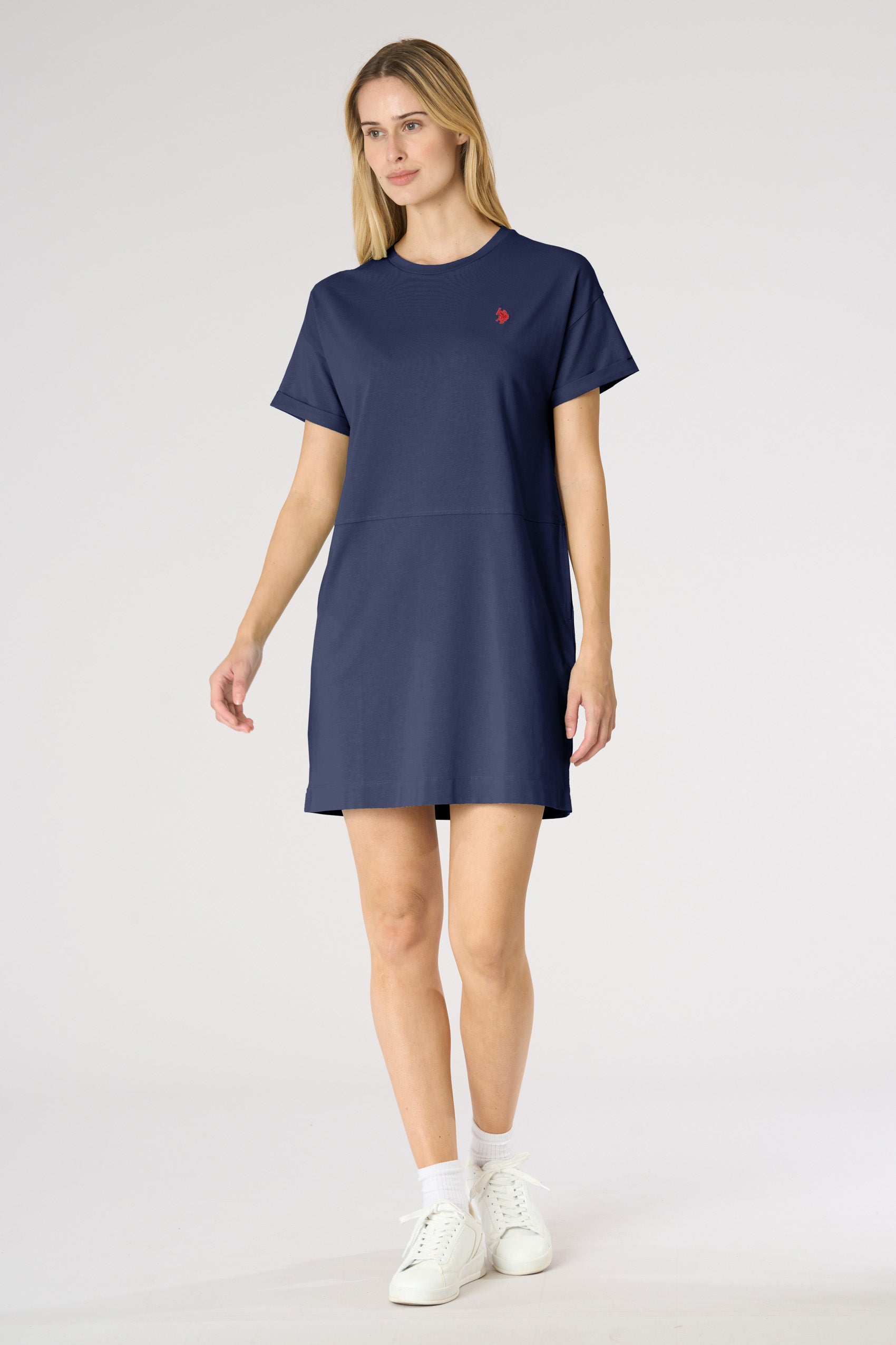 Abito da donna a maniche corte in cotone stretch