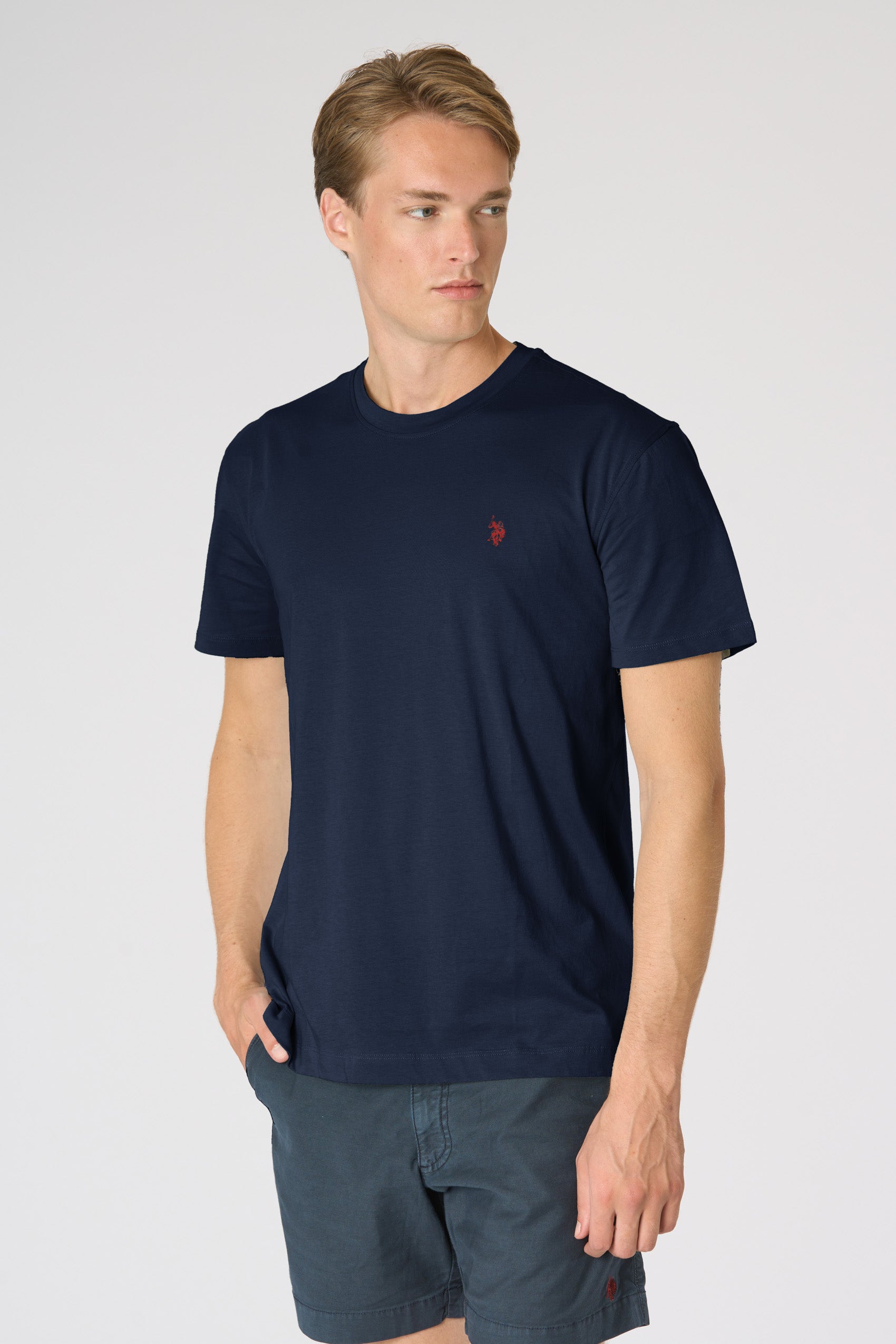 T-shirt girocollo con logo in cotone supima Premium Quality