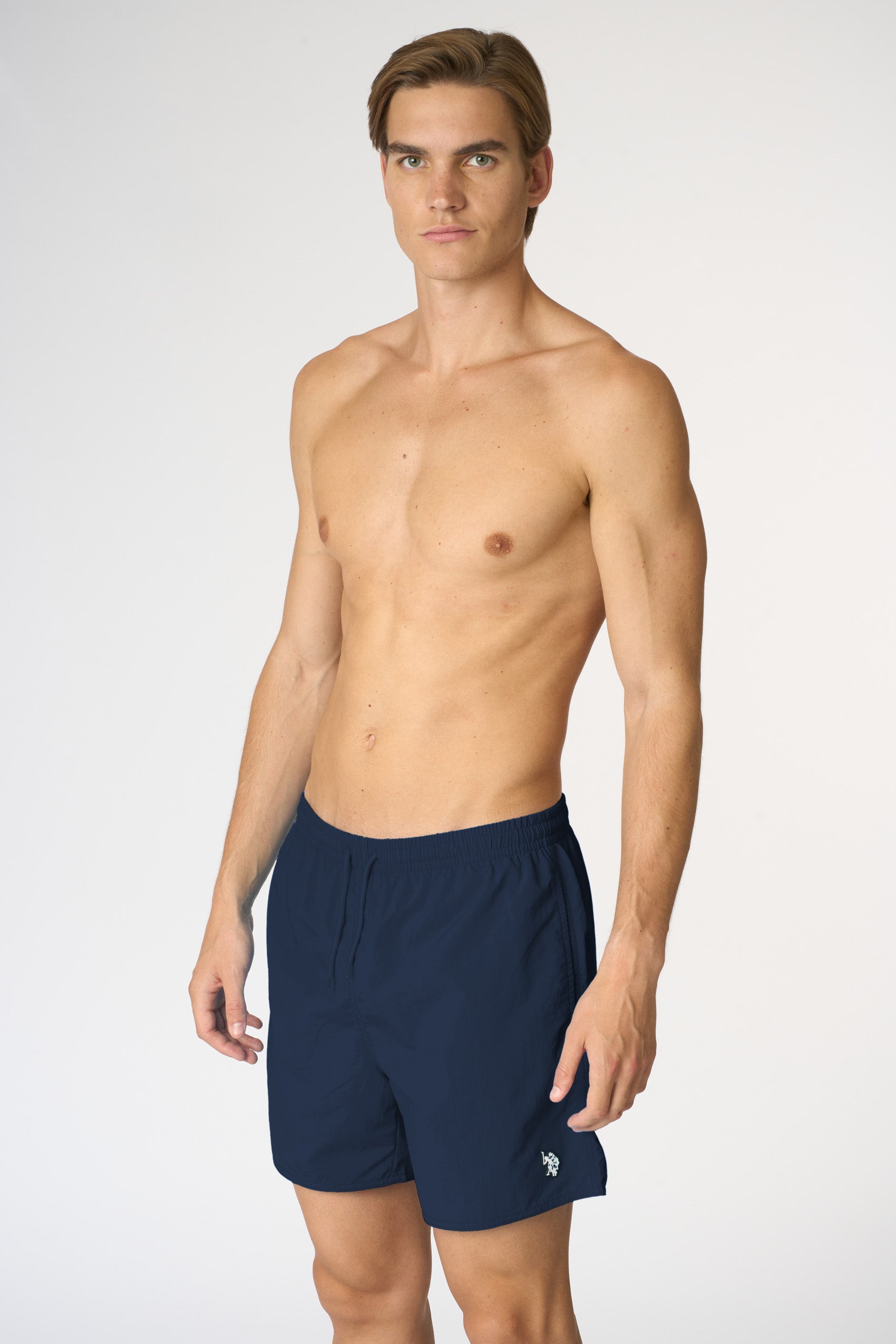 Costume uomo in nylon con coulisse e logo Double Horsemen