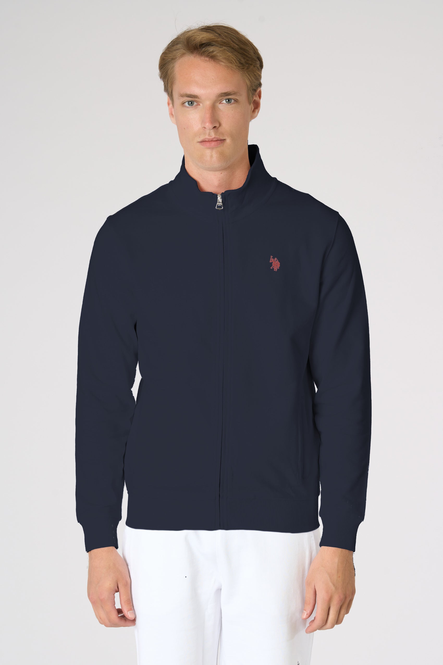 Felpa da uomo full zip a collo alto