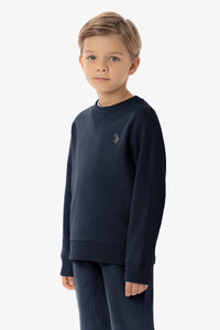 Felpa girocollo misto cotone con logo U.S. Polo Assn.