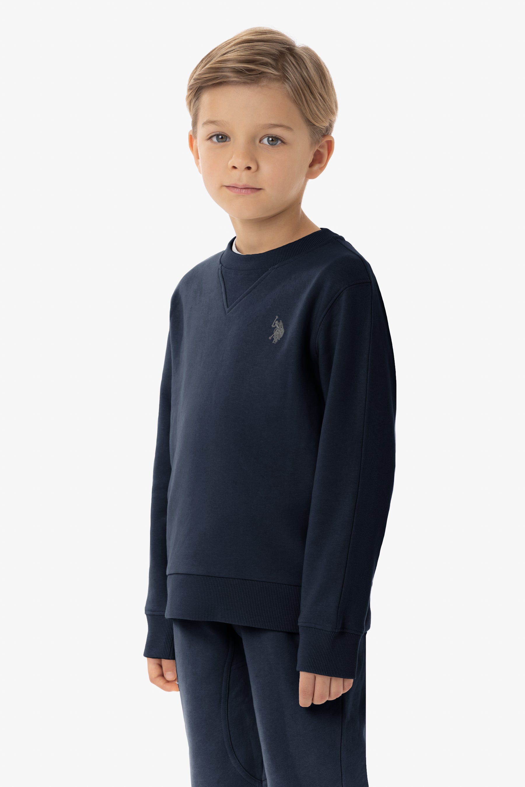 Felpa girocollo misto cotone con logo U.S. Polo Assn.