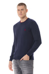 Maglia girocollo con dettaglio colore e logo U.S. Polo Assn.