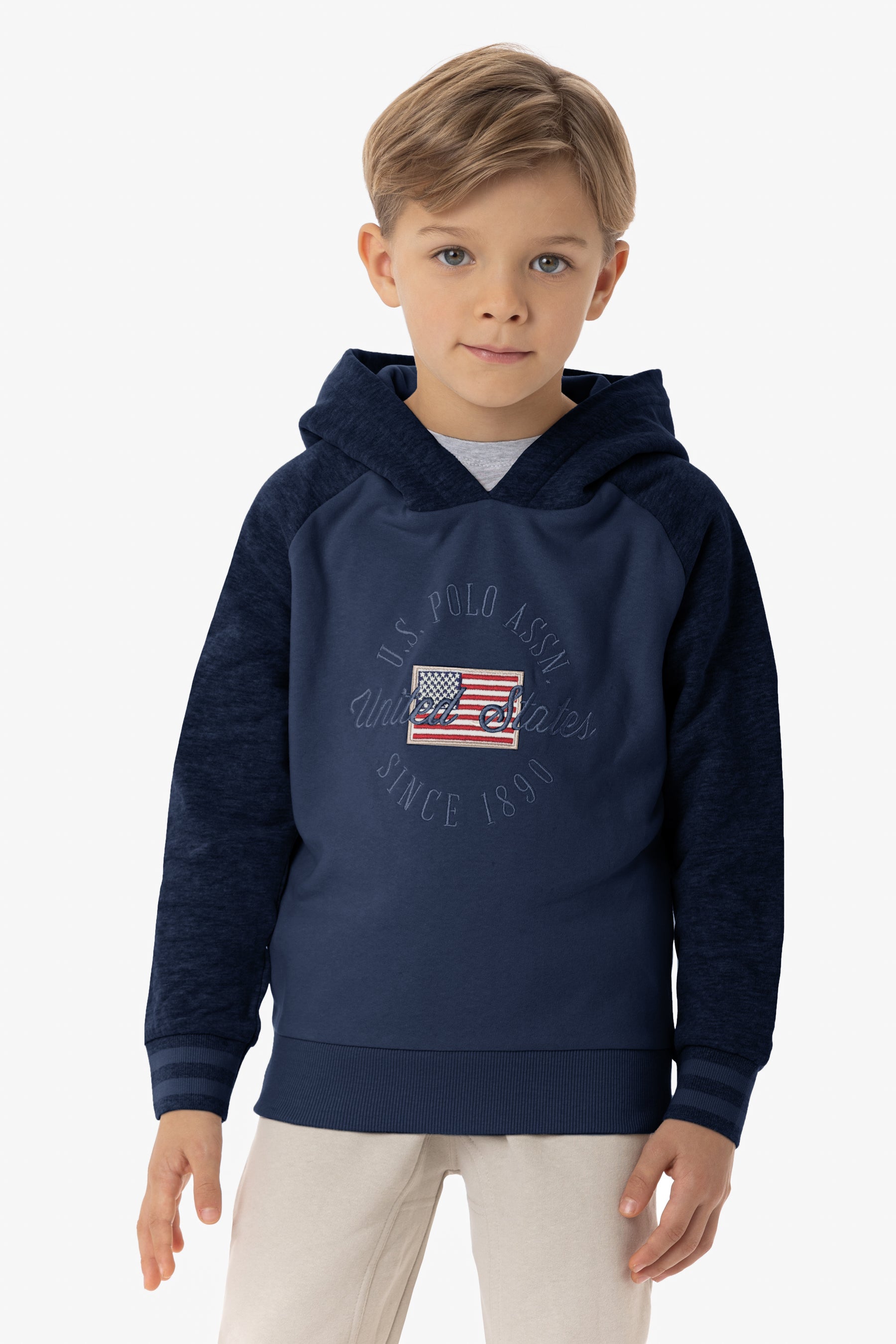 Felpa con cappuccio e bandiera americana U.S. Polo Assn.