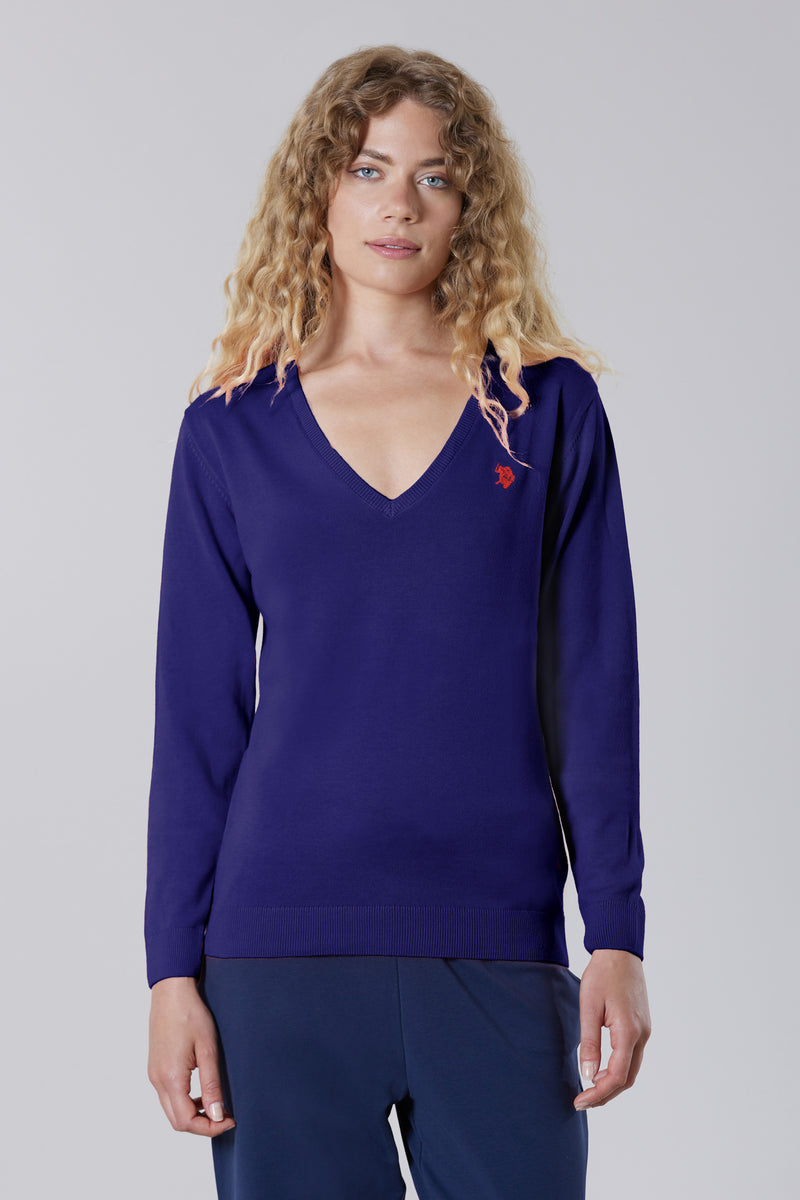Maglia con scollo a V in cotone light