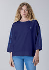 T-shirt a maniche corte con stampa USPA SPORT