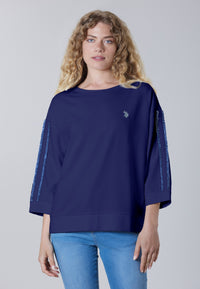 T-shirt a maniche corte con stampa USPA SPORT