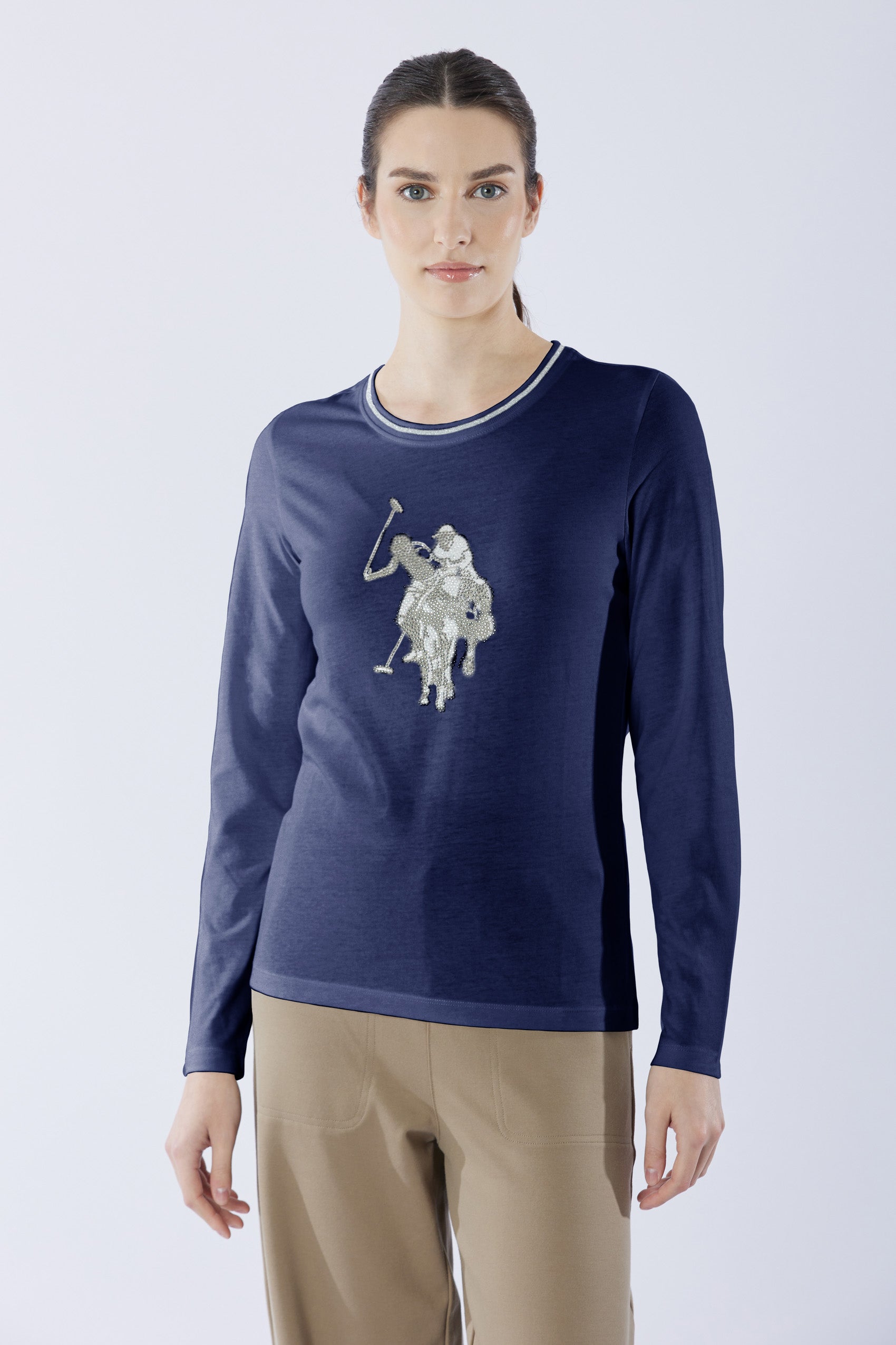T-shirt a maniche lunghe con grafica Double Horsemen