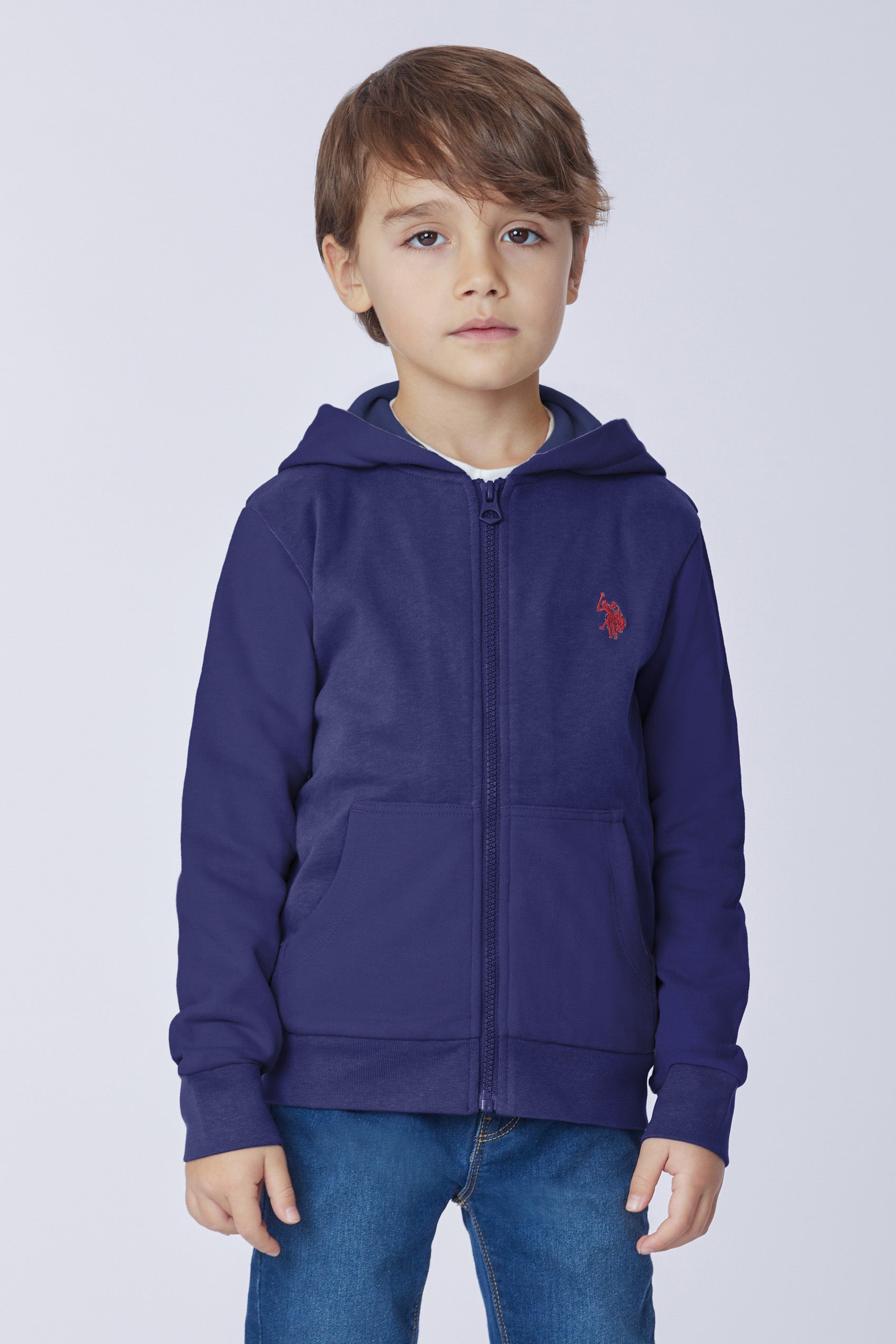Felpa con cappuccio e chiusura zip